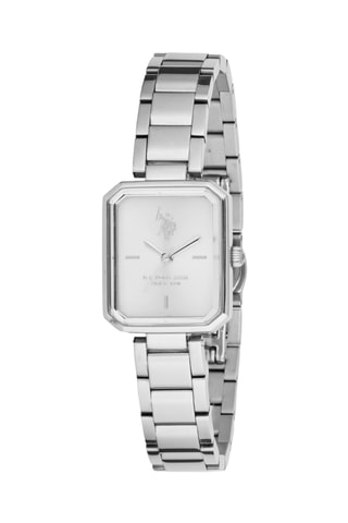 Relógio de quartzo em aço - Prateado e branco 