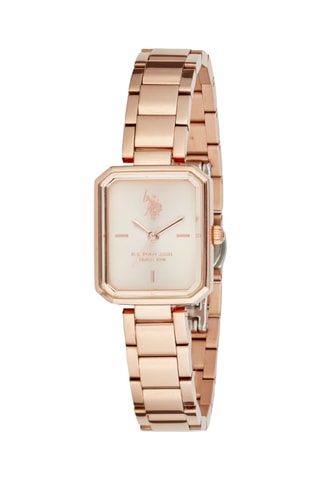 Relógio de quartzo em aço banhado a ouro rosa - Dourado-rosa e rosa