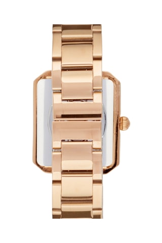 Relógio de quartzo em aço banhado a ouro rosa - Dourado-rosa e rosa