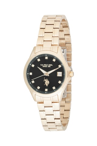 Relógio de quartzo banhado a ouro amarelo