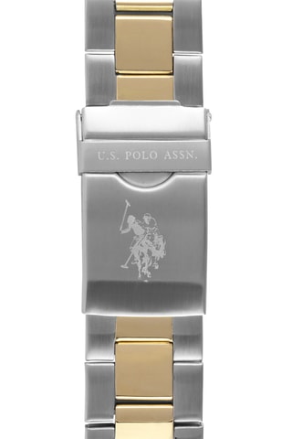 Relógio de quartzo em aço e banhado ião a ouro amarelo - Cronógrafo