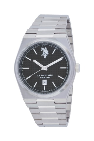 Relógio de quartzo em aço - Prateado e preto