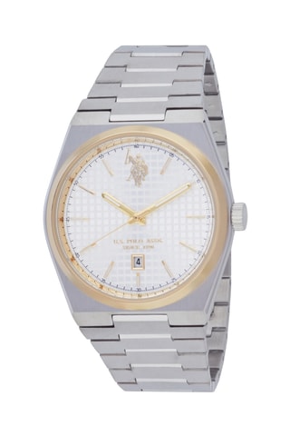 Relógio de quartzo em aço e banhado a ouro amarelo