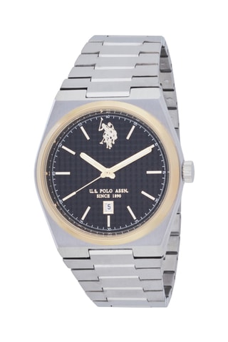 Relógio de quartzo em aço e banhado a ouro amarelo