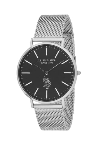 Relógio de quartzo em aço - Prateado e preto