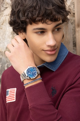 Relógio de quartzo em aço inoxidável - Prateado