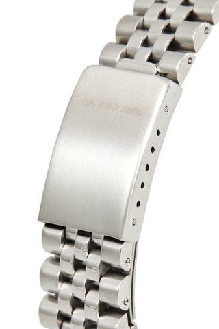 Relógio de quartzo em aço - Cronógrafo - Prateado