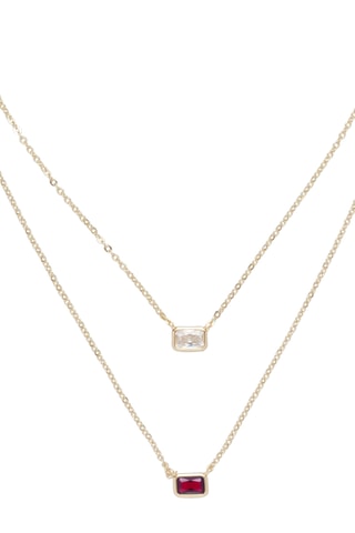 Colar com várias fileiras - Banhado a ouro amarelo