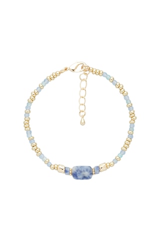 Pulseira - Banhado a ouro amarelo, olhos de gato e apatites