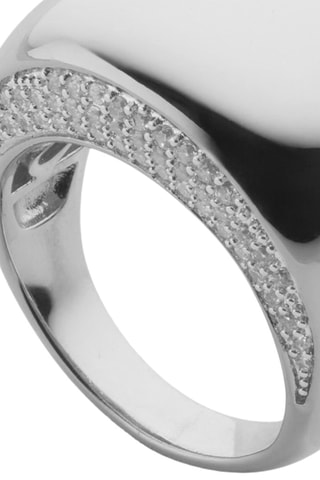 Anel - Prateado e branco