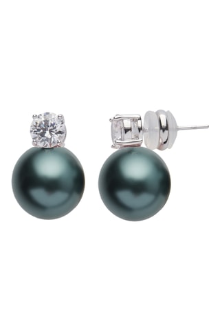 Brincos - Prateado e cinzento-escuro