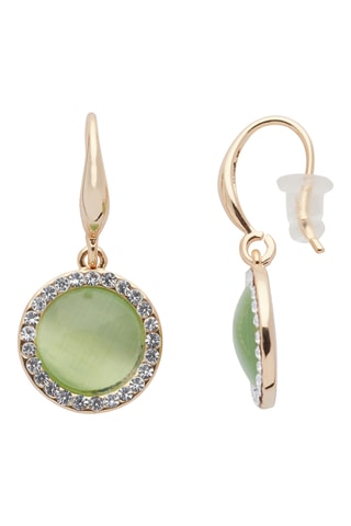 Brincos - Banhado a ouro amarelo e olhos-de-gato