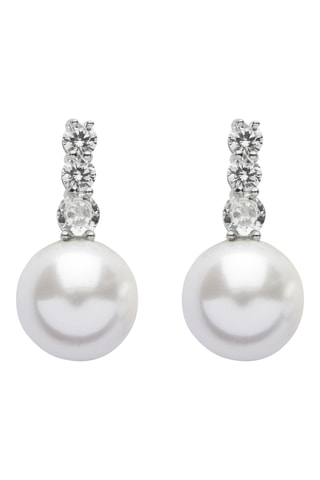 Brincos - Prateado e branco