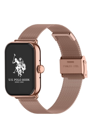 Relógio conectado banhado a ouro rosa