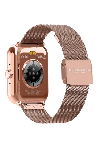 Relógio conectado banhado a ouro rosa