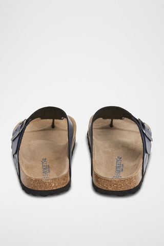 Sandales en cuir - Bleu marine