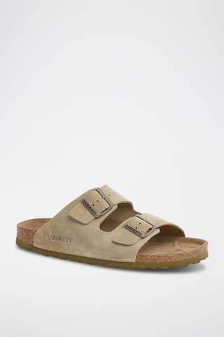 Nubuck Slippers - Kaki