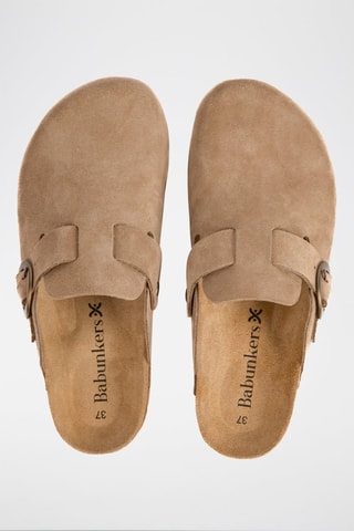 Nubuck Clogs Rosso Lichtbruin