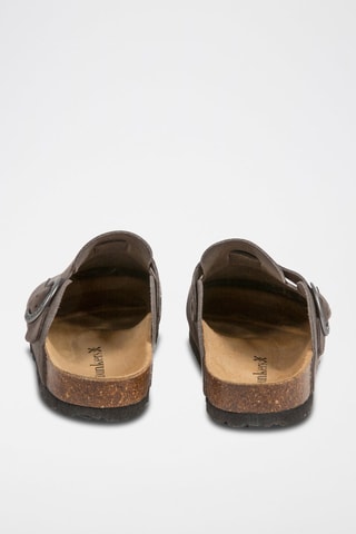 Nubuck Clogs Rosso Grijs