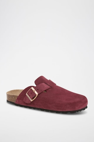 Nubuck Muiltjes - Bordeauxrood