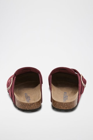 Nubuck Muiltjes - Bordeauxrood