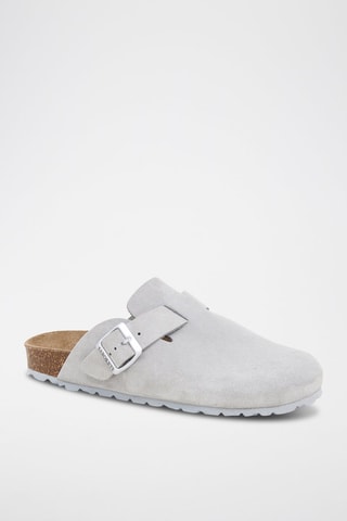 Mules en nubuck - Gris