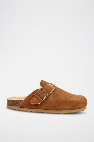 Leren Clogs - Camel