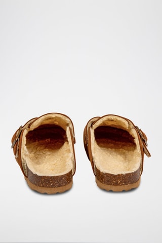 Leren Clogs - Camel