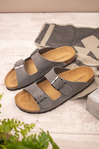 Nubuck Sandalen Donkergrijs