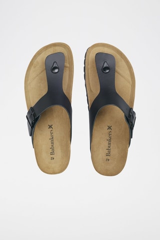 Leren Slippers 
Zwart