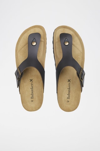 Leren Slippers 
Zwart