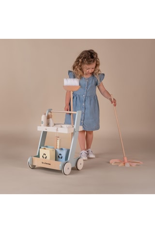 Chariot de ménage en bois - Dès 2 ans