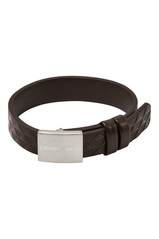 Bracelet en cuir - Noir et argenté