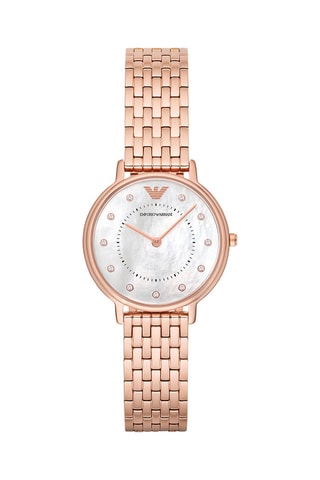 Montre à quartz en acier - Doré rose