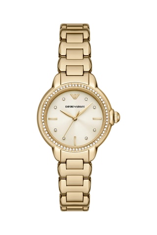 Montre à quartz en acier - Doré