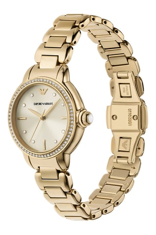 Montre à quartz en acier - Doré