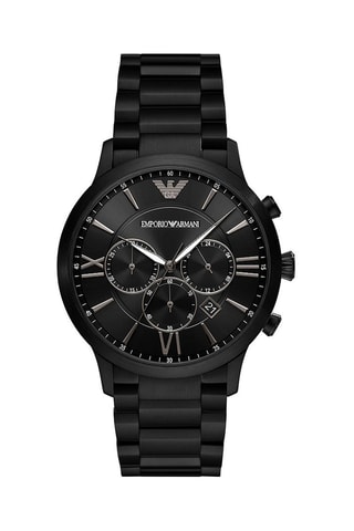 Montre à quartz en acier - Chronographe - Noir