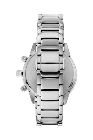 Montre à quartz en acier - Chronographe - Argenté