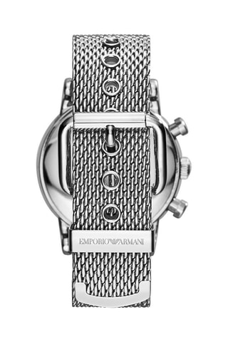 Montre à quartz en acier - Chronographe - Argenté