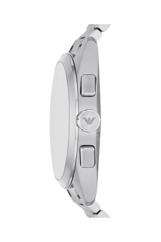 Montre à quartz en acier - Tachymètre et chronographe - Argenté et vert