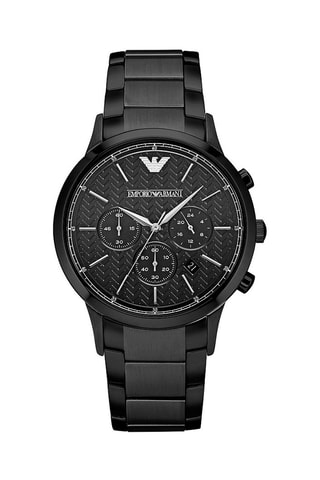 Montre à quartz en acier - Chronographe - Noir