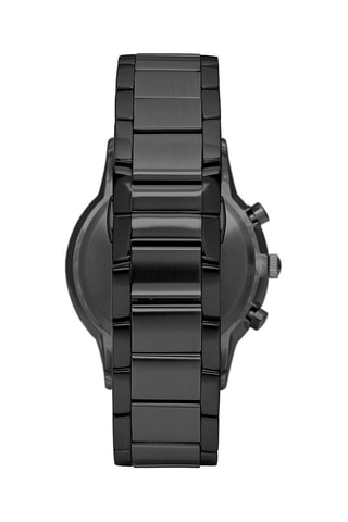 Montre à quartz en acier - Chronographe - Noir