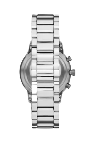 Montre à quartz en acier - Chronographe - Argenté