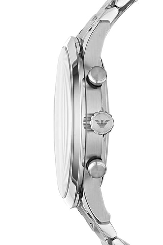 Montre à quartz en acier - Chronographe - Argenté