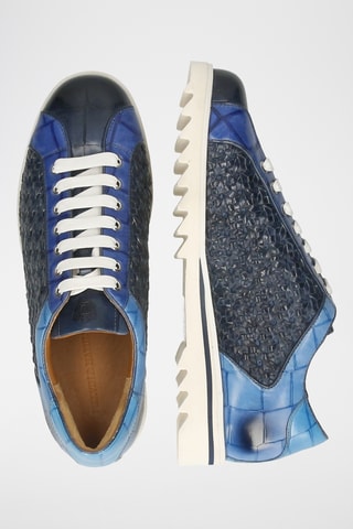 Leren Sneakers Hadrian 4 - Marineblauw