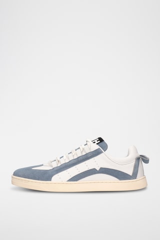 Leren Sneakers Jaxson- Blauwgrijs en Wit