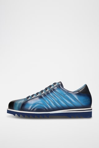 Leren Sneakers Hadrian - Marineblauw en Felblauw