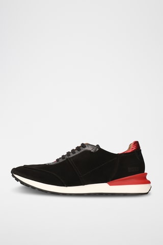 Nappaleren sneakers Rocco- Zwart