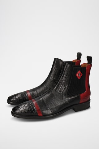 Leren Chelsea enkellaarzen Elvis - Zwart