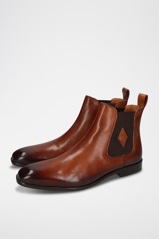 Leren Chelsea Enkellaarzen Elyas- Lichtbruin